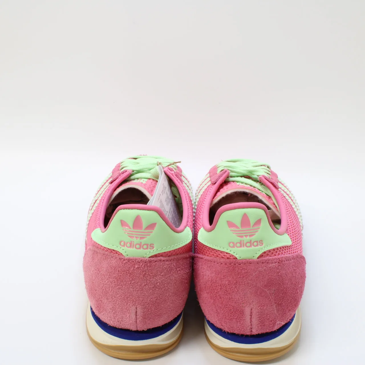 Womens Adidas Sl 72 Trainers Pink Fusion Semi Green Spark Lucid Blue Uk Size 4.5