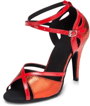 YKXLM Ballroom Dance Shoes for Women Latin Salsa Party Tango Wedding Performance Shoes,L035